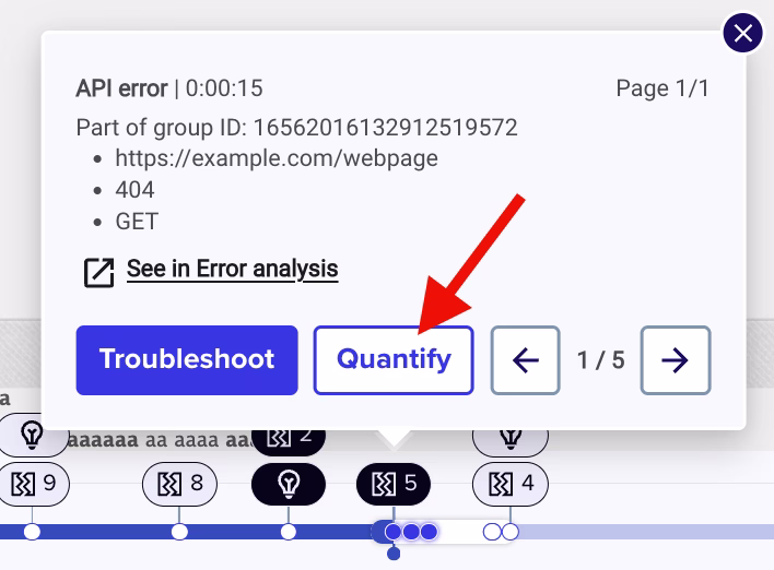 [visual]   Impact Quantification lets you click to quantify any issue or behavior across the Contentsquare platform