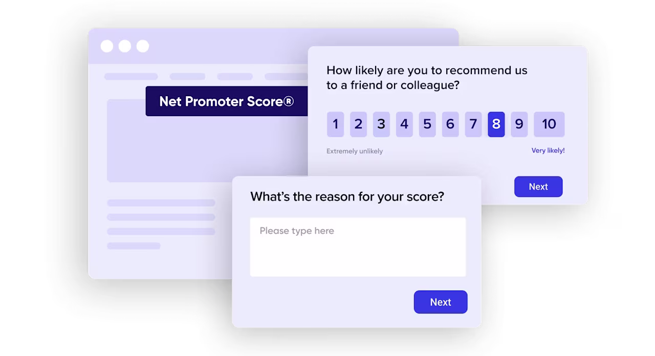 [Visual] Two-question NPS survey