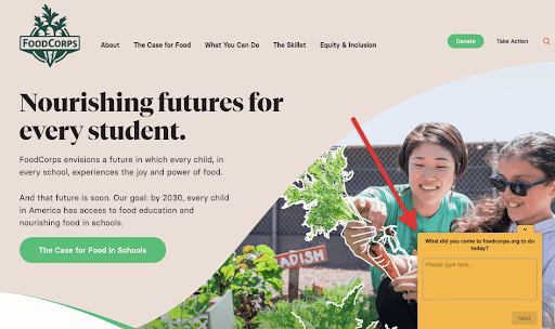 [Visual] Foodcorps homepage
