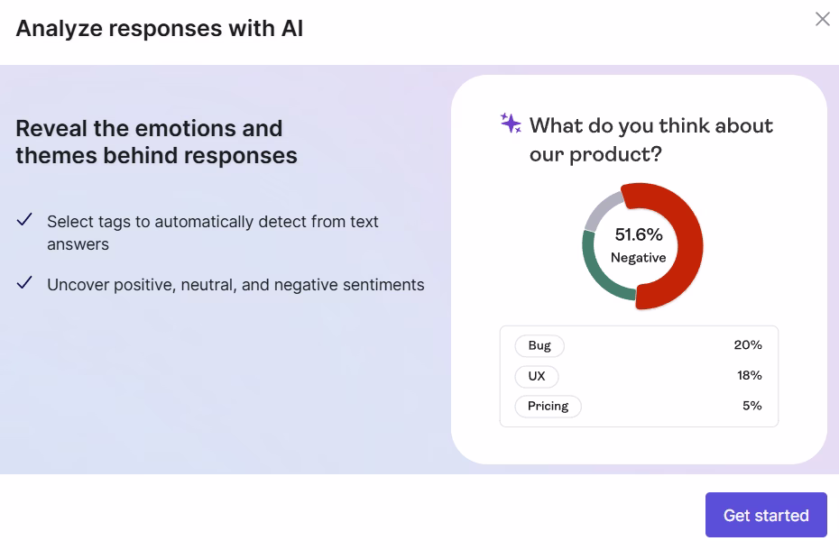 [Screenshot] Analyze responses with AI