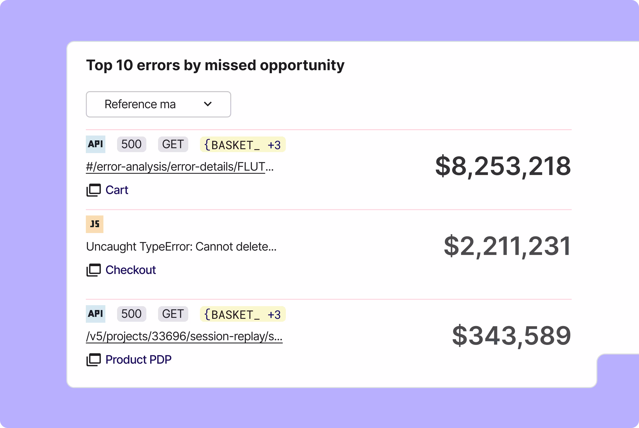 Error Analysis - Features - Error Reporting [Fall Launch Update]