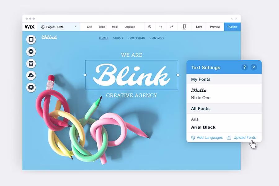 [Visual]  Wix drag and drop website builder