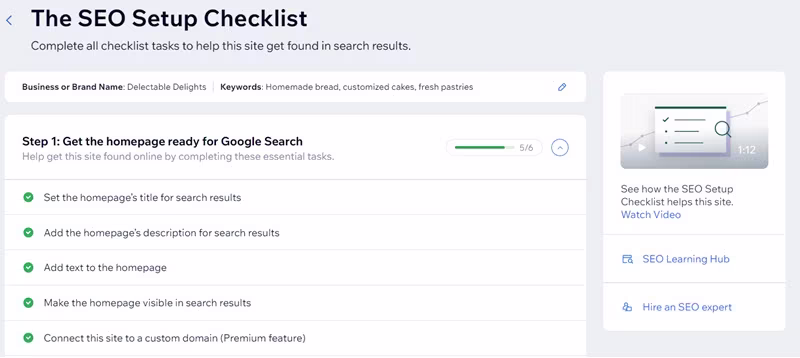 [Visual] SEO setup checklist