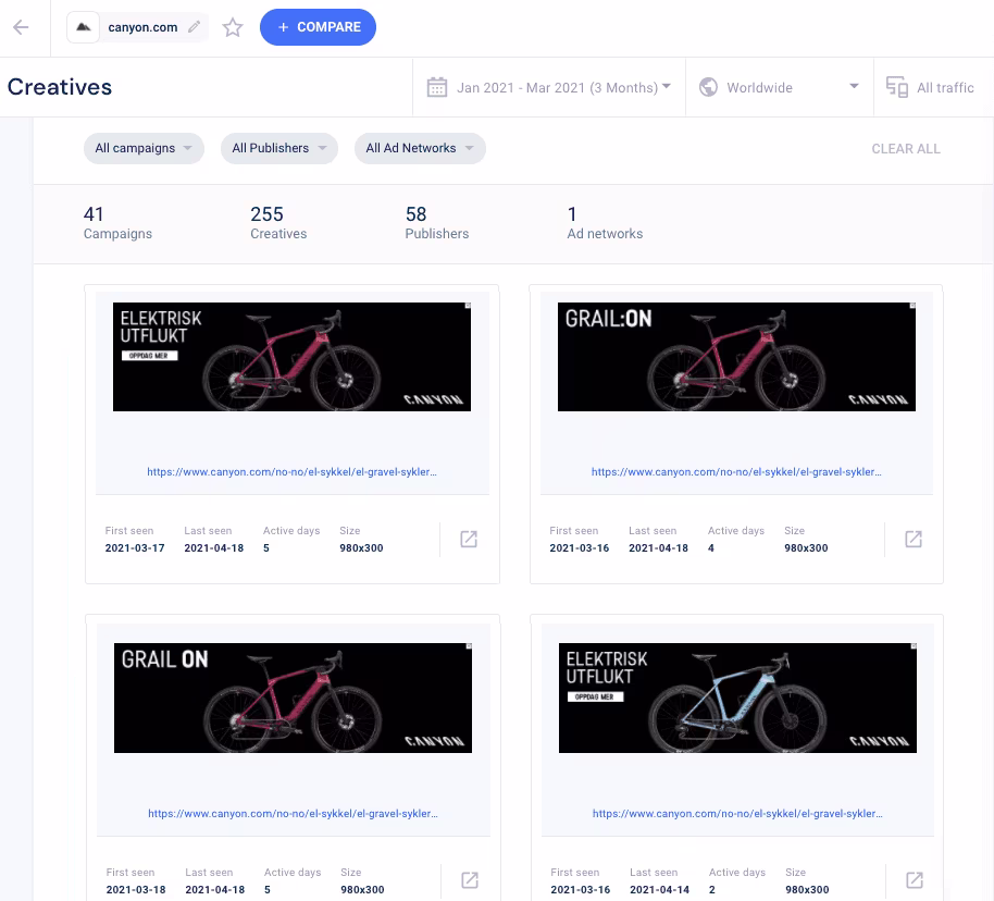 [Visual] SimilarWeb's Ad Creatives tool 