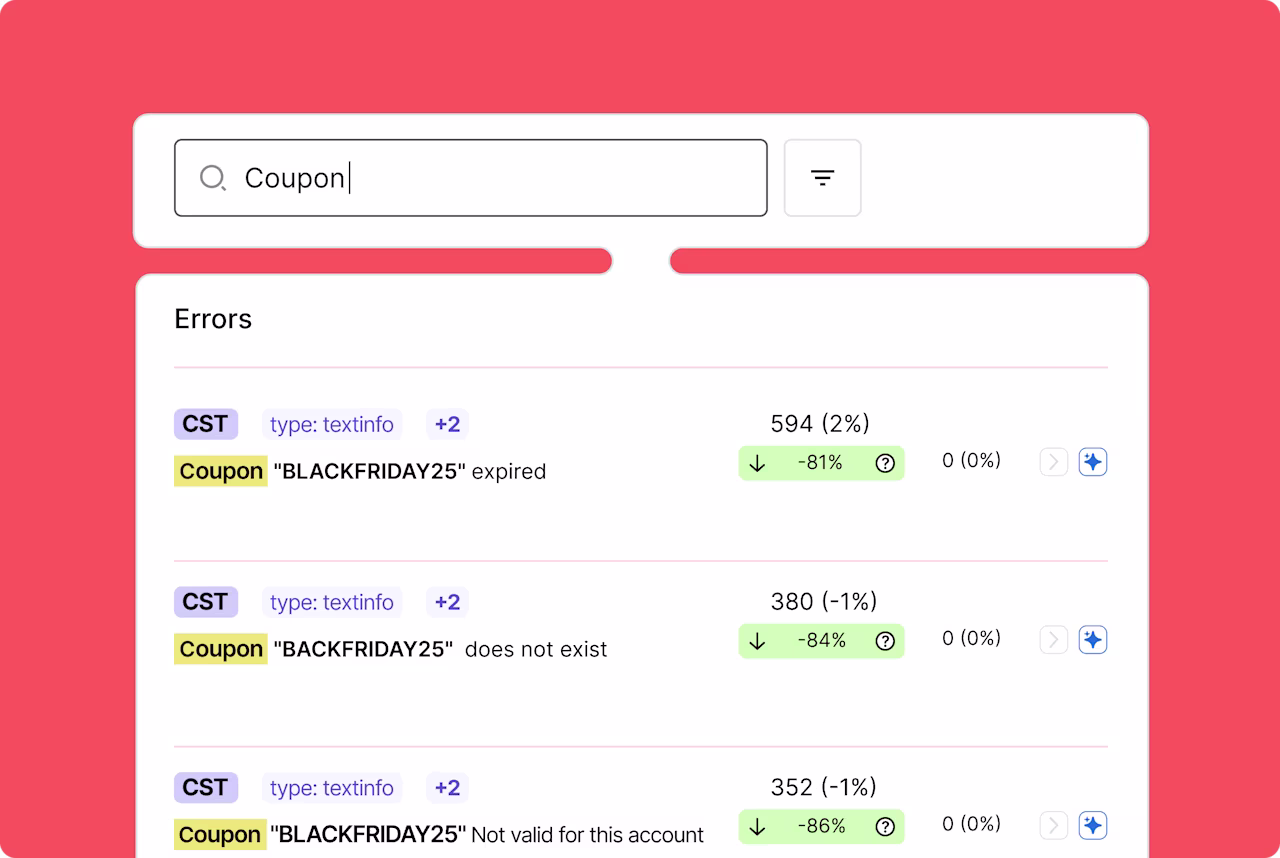 Error Analysis - Features - Text Search [Fall Launch Update]