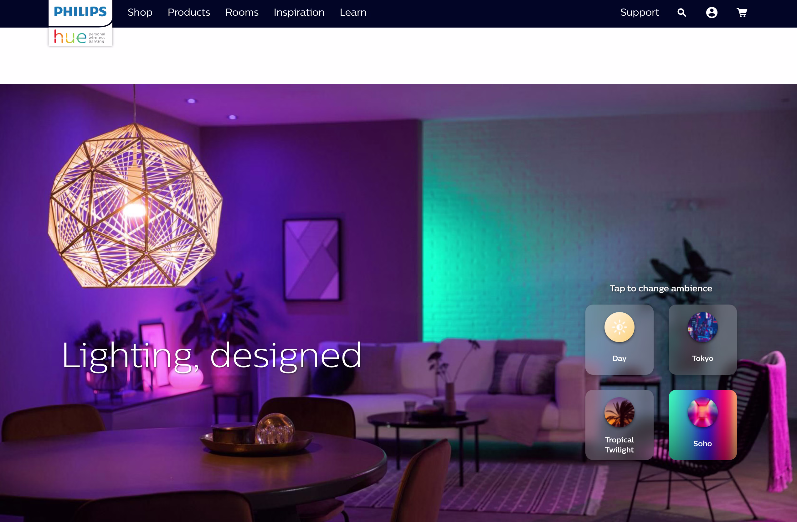 [Screenshot] Philips Hue web app