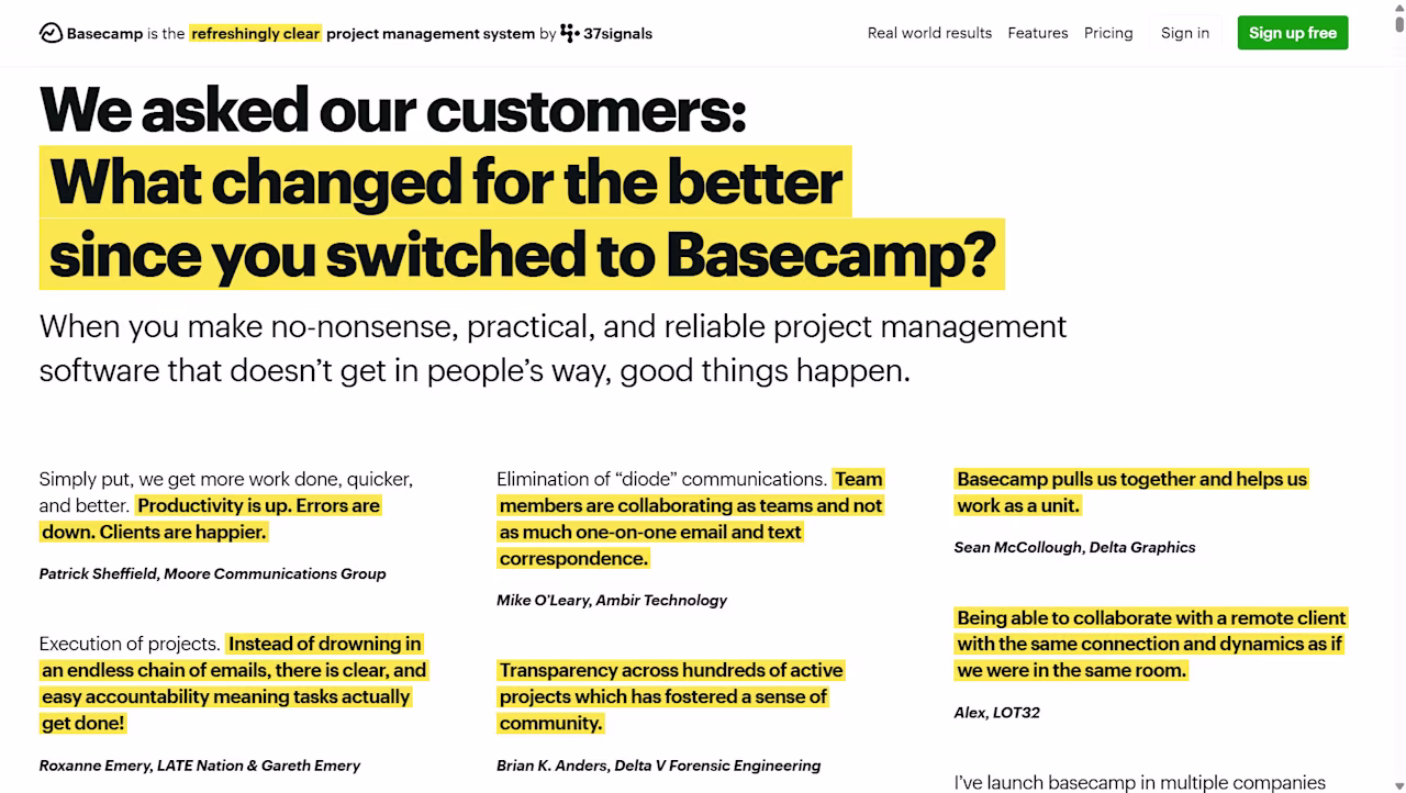 [Visual] Basecamp screenshot 