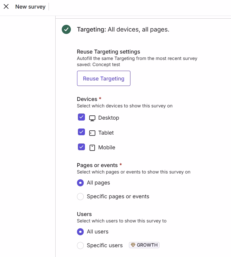 [Visual] Surveys targeting