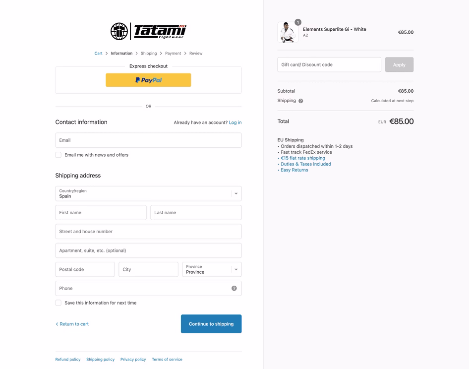 [Visual] Tatami checkout
