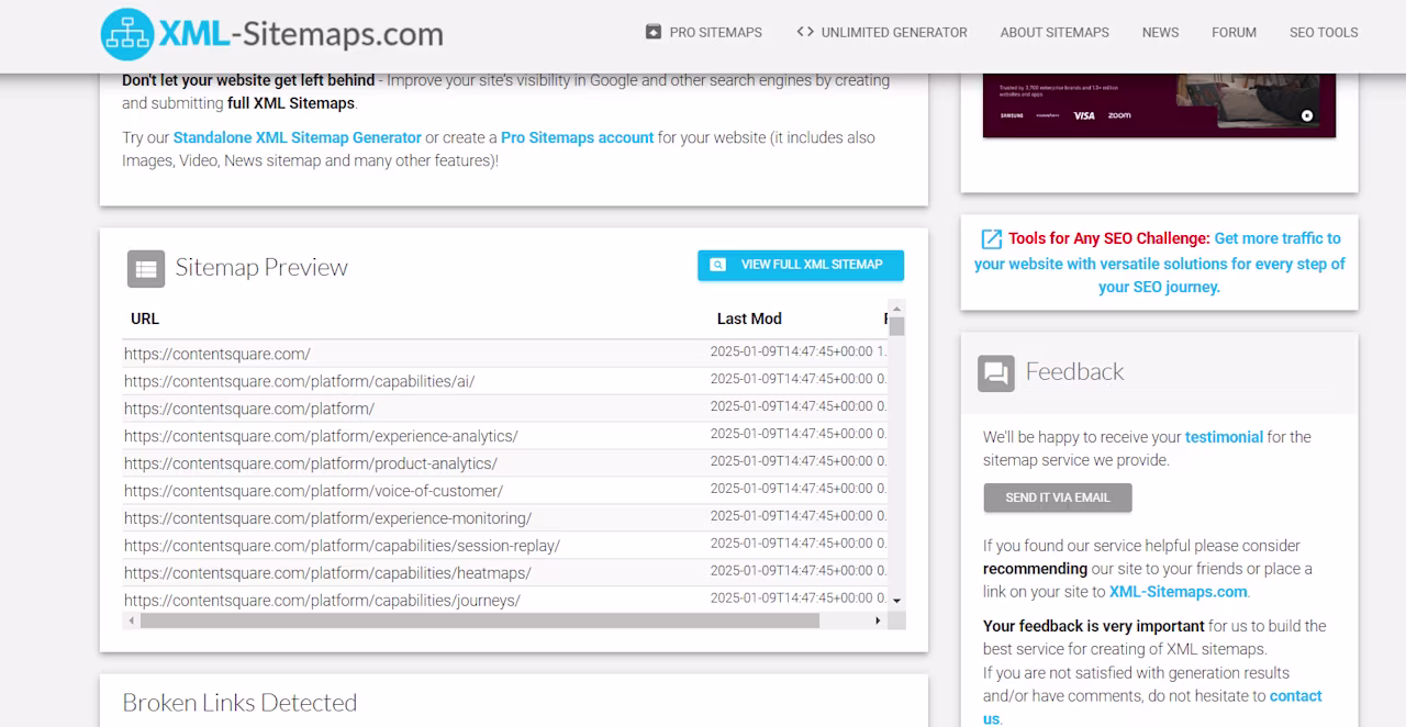Visual - CSQ sitemap