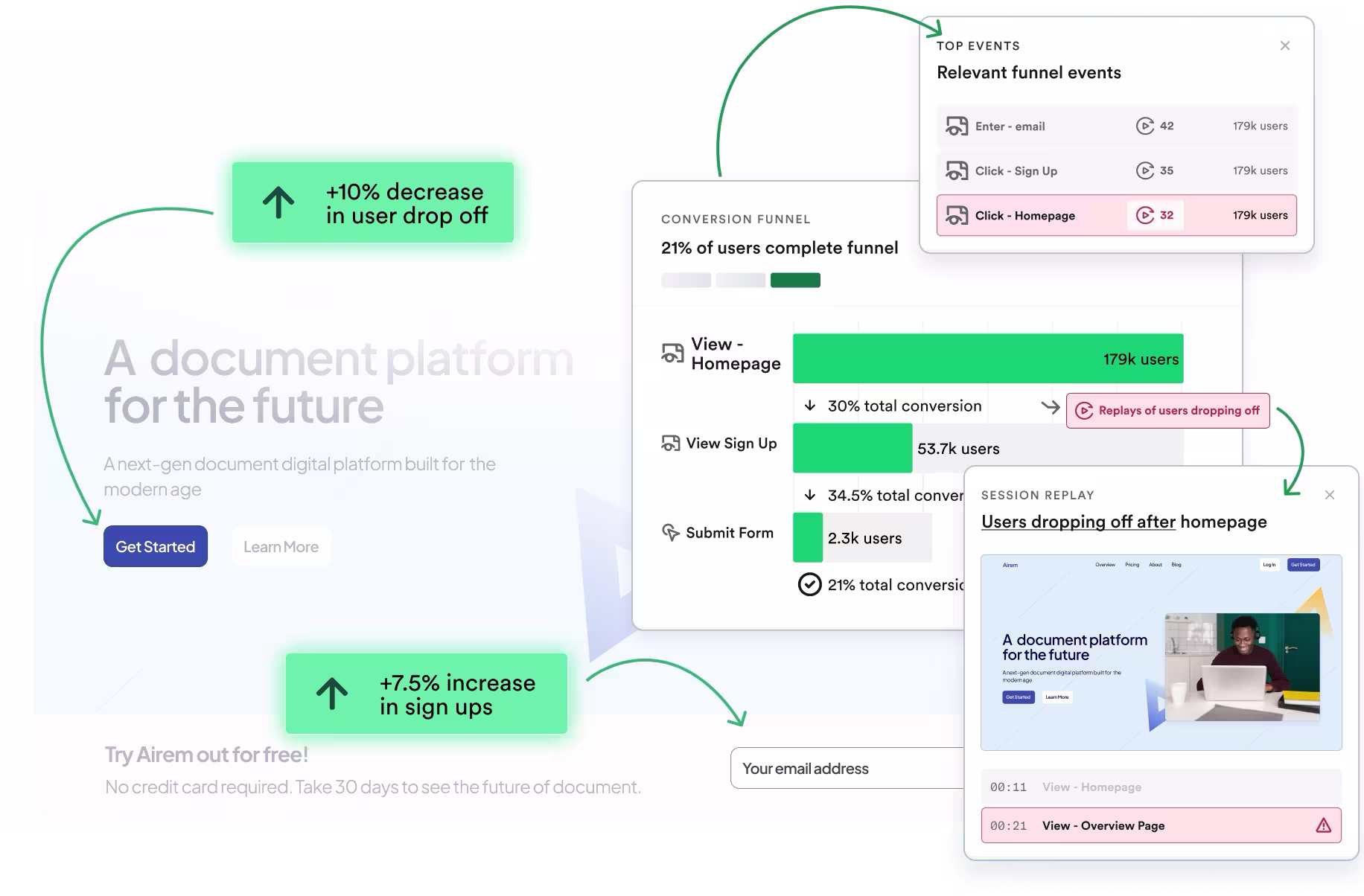 [visual]  Choose Heap over Mixpanel to get product insights from day one, no tagging needed