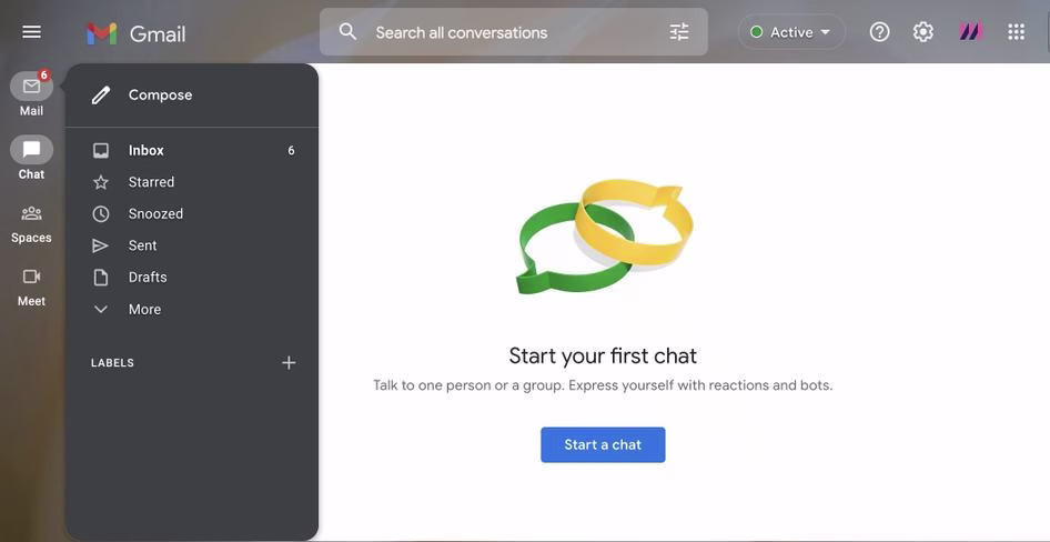 [visual] Gmail uses the single-page web app design pattern to let users read and compose emails, chat with coworkers, and separate emails into categories without leaving the main page