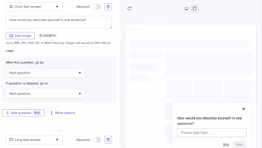 [Visual] Surveys screenshot