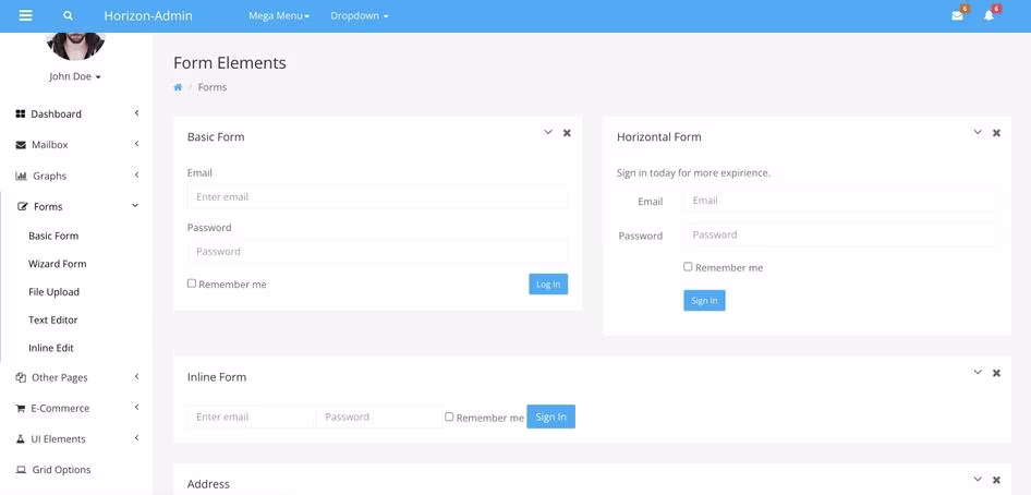 [visual] Horizon template example