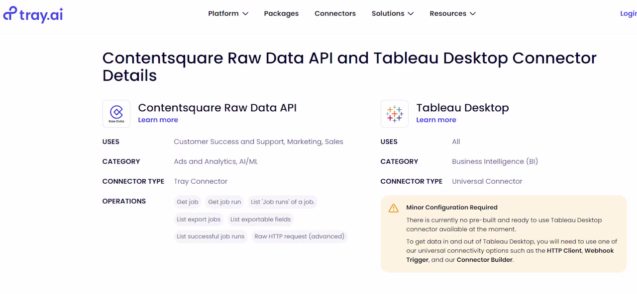 [Visual] Tableau x Contentsquare's Tray.ai integration