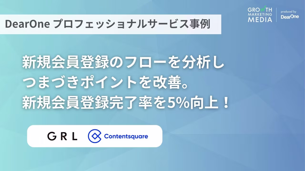 GRLが5％新規会員完了率向上
