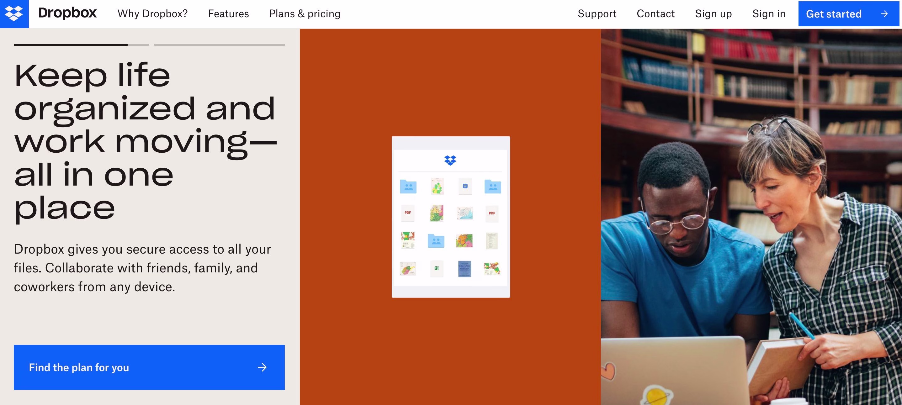 01 Dropbox home page
