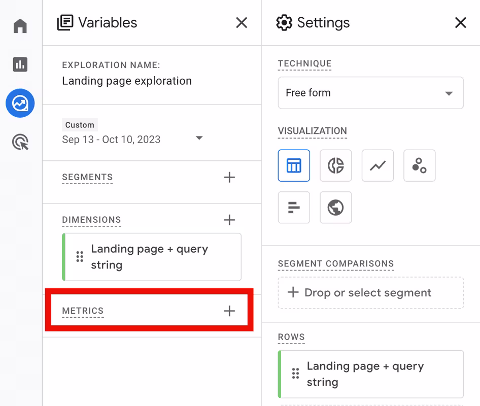 [visual] Search, choose, and import all relevant metrics.