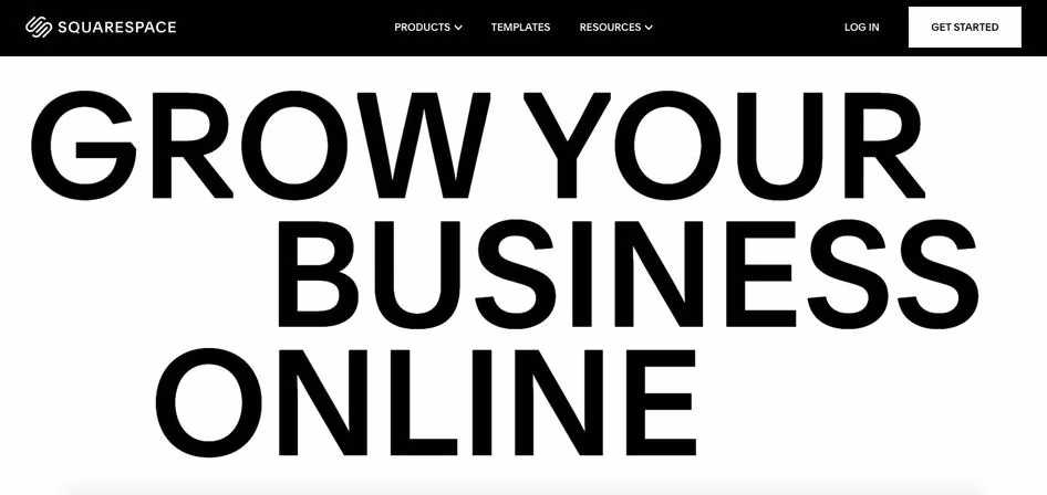 [visual] Squarespace makes a statement with oversized typography on their homepage