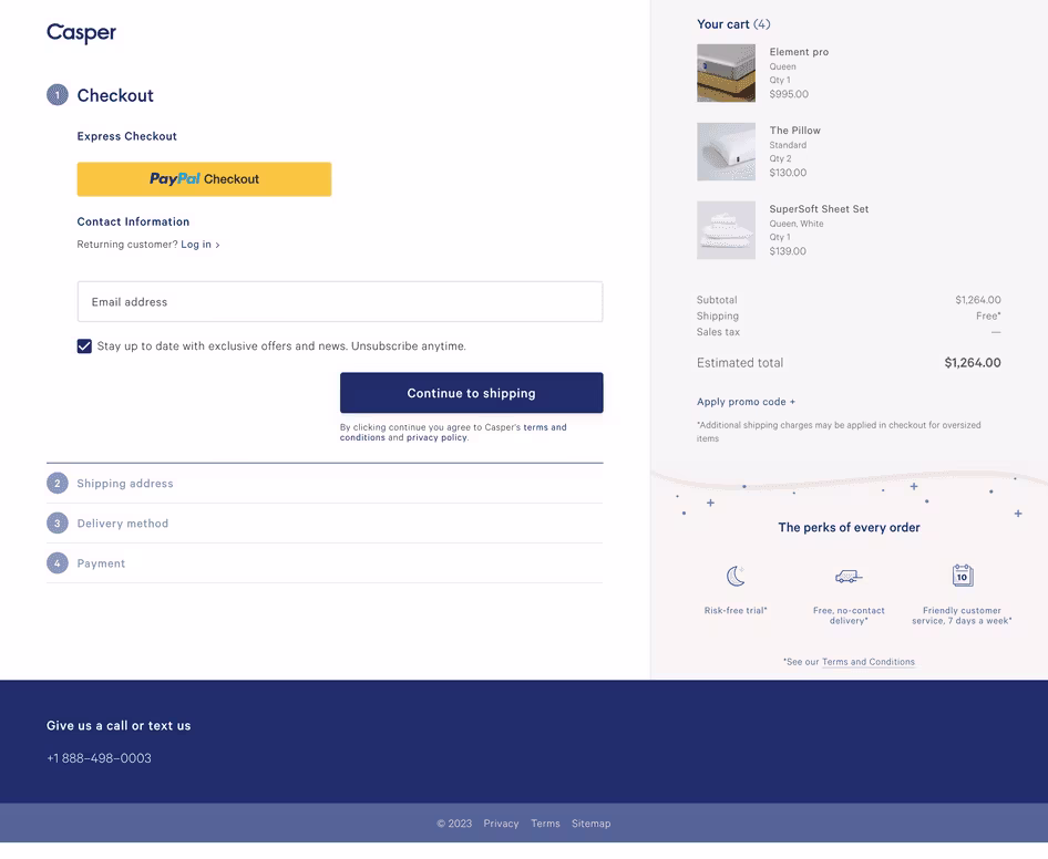 [Visual] casper checkout registration