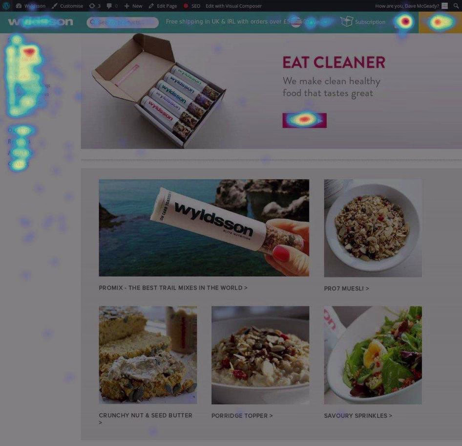 [visual] Healthy food company Wyldsson used heatmaps and watched session replays to understand where users were having issues, allowing them to quickly fix them and increase sales by 30%