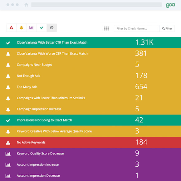 GOA Screenshot  - List - Square