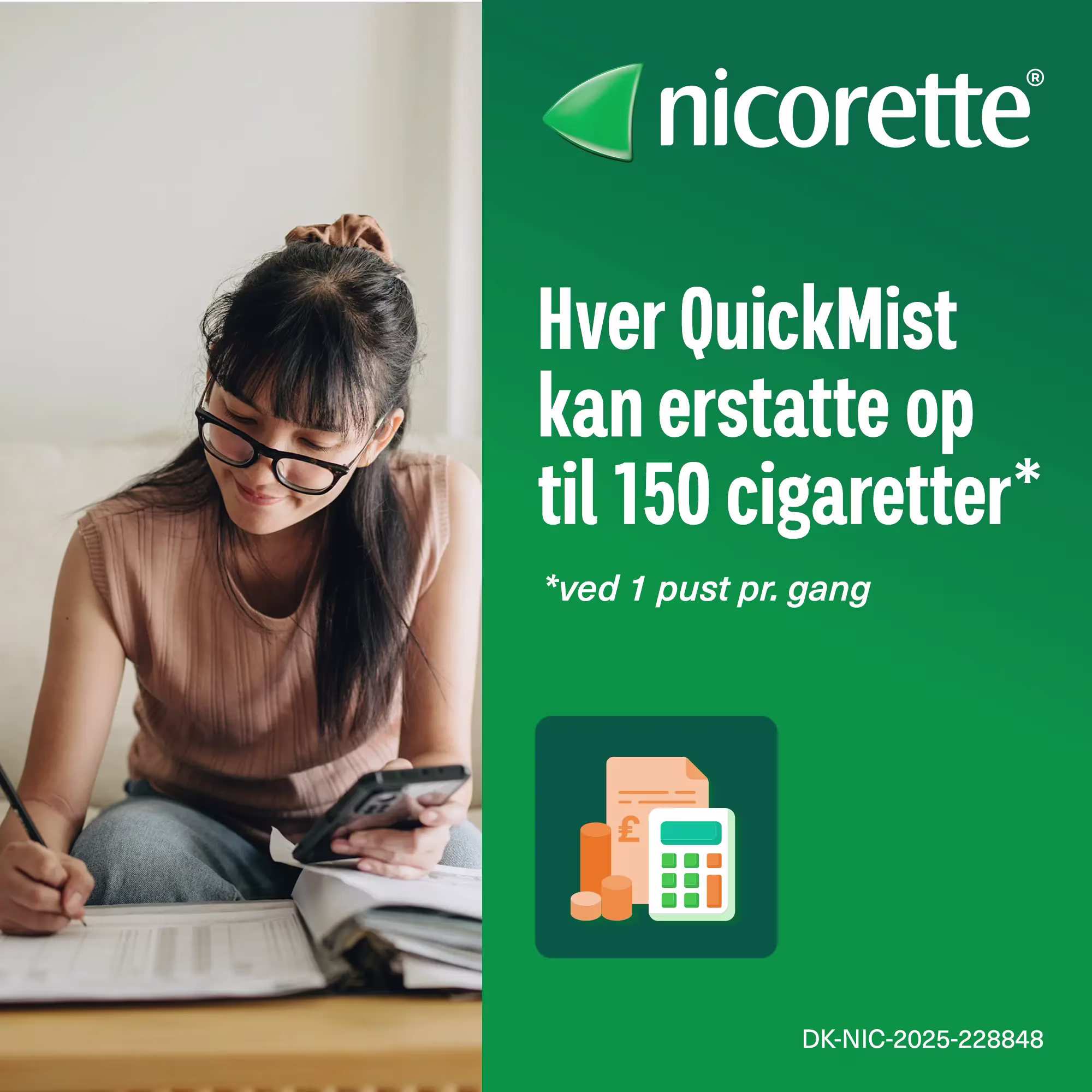 Nicorette QuickMist lindrer akut rygetrang