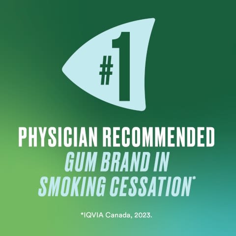 NICORETTE® is the Number One Physician Recommended Gum Brand in Smoking Cessation