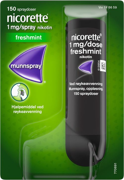 nicorette munnspray 1mg/dose freshmint nikotin