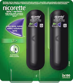 Nicorette® Spray 1 mg/dávka orálna aerodisperzia, roztok duopack (2x13,2ml)