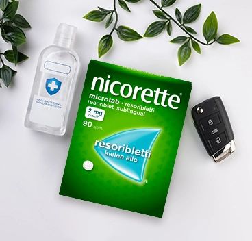 Miten Nicorette® microtab -kielenalustabletti toimii