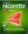 nicorette depotplaster 25 mg/16 timer nikotin