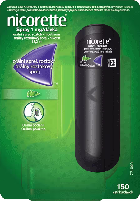 Nicorette® Spray 1 mg/dávka orální sprej, roztok (13,2ml)