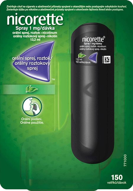 Nicorette® Spray 1 mg/dávka orální sprej, roztok (13,2ml)