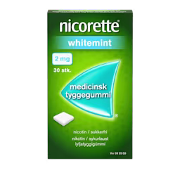nicorette whitemint medicinsk tyggegummi
