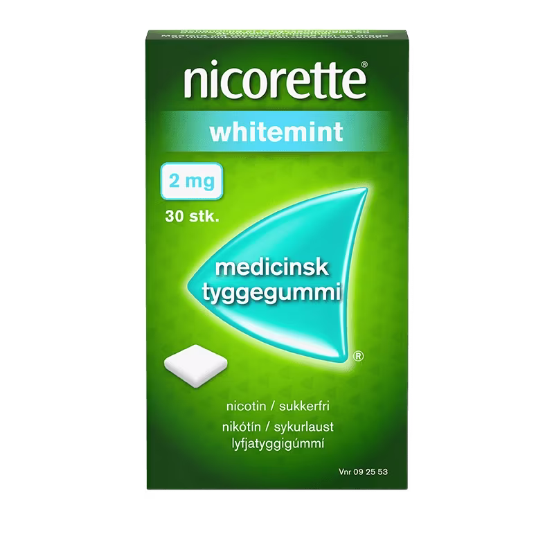 nicorette whitemint medicinsk tyggegummi