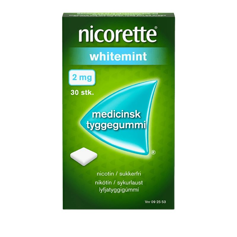 nicorette whitemint medicinsk tyggegummi