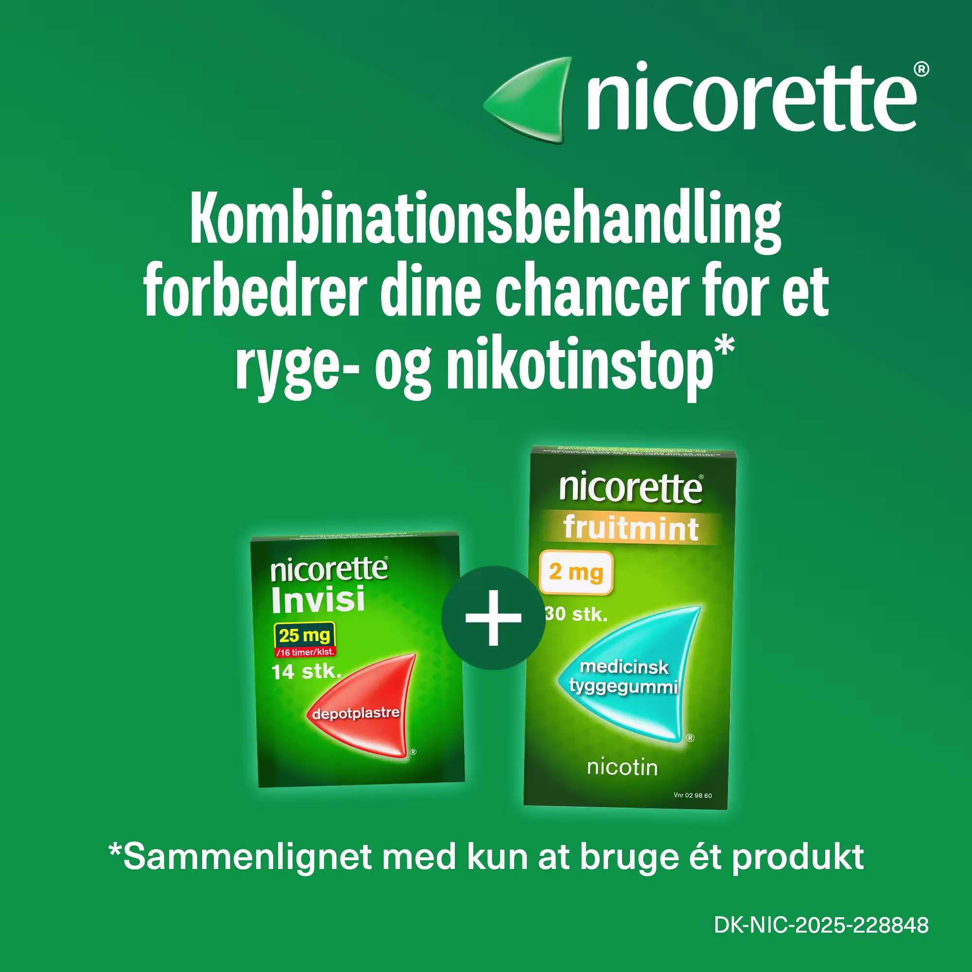 Nicorette tyggegummi findes i fire smagsvarianter