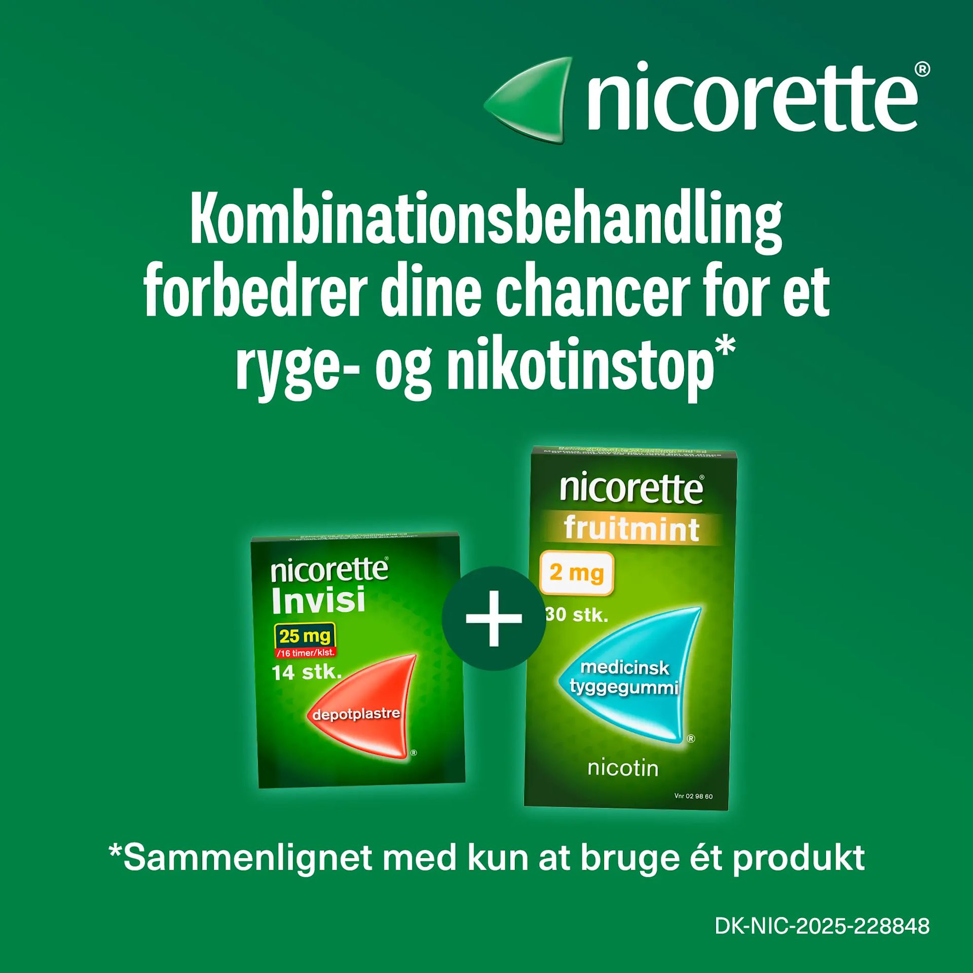 Nicorette tyggegummi findes i fire smagsvarianter