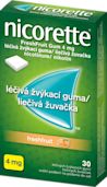 Nicorette® FreshFruit Gum 4 mg léčivá žvýkací guma, 30 žvýkaček