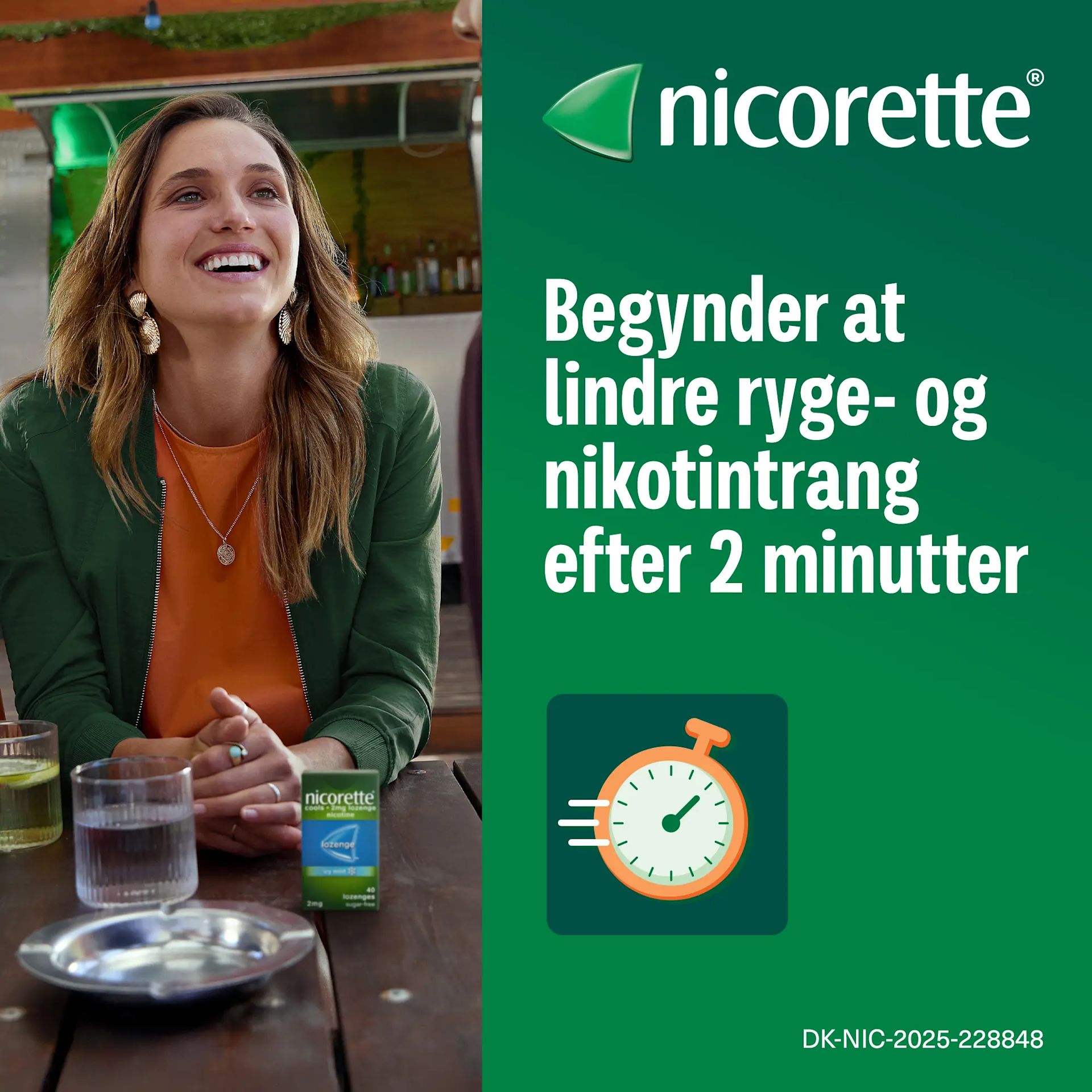 Nicorette sugetabletter passer i lommen