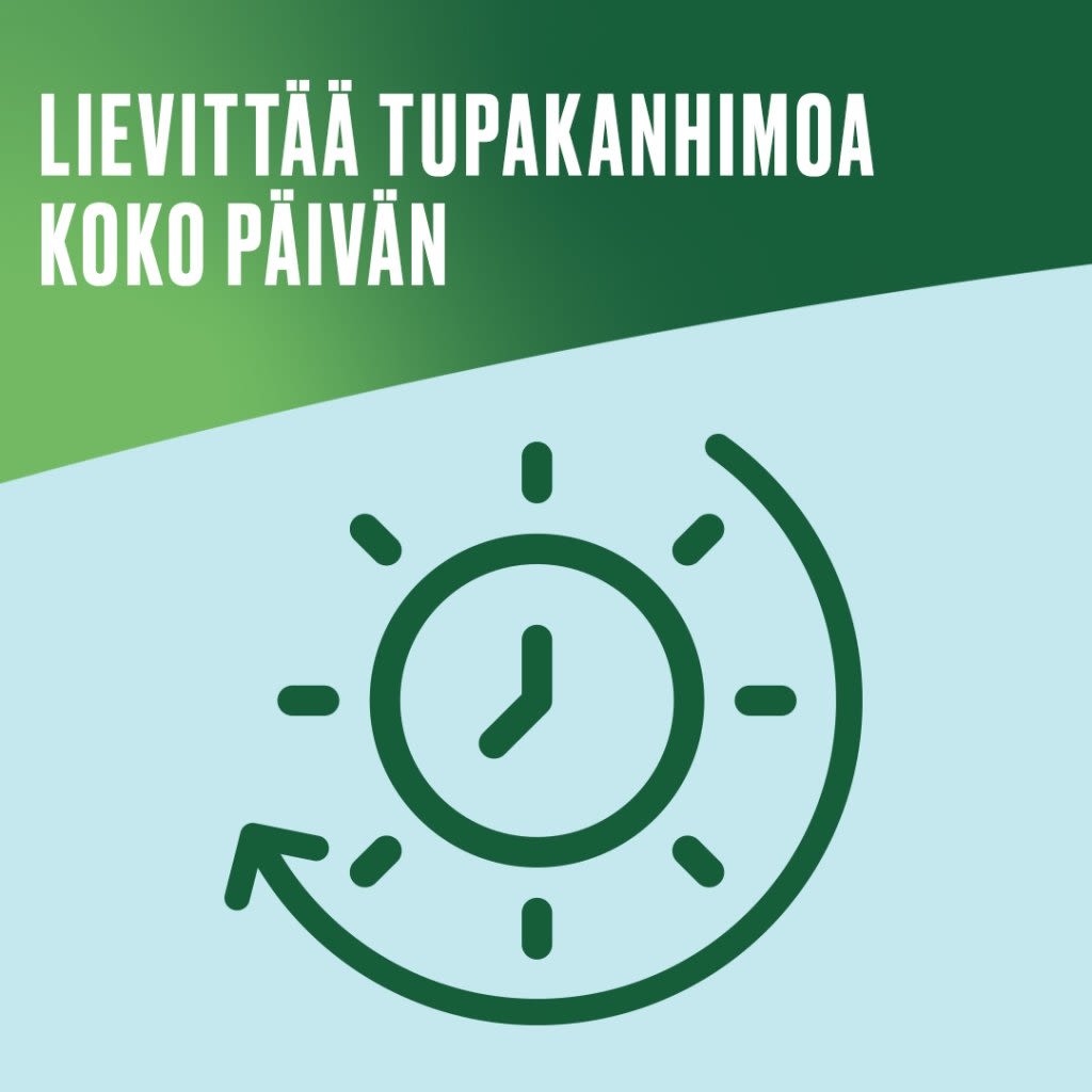 LIEVITTÄÄ TUPAKANHIMOA KOKO PÄIVÄN