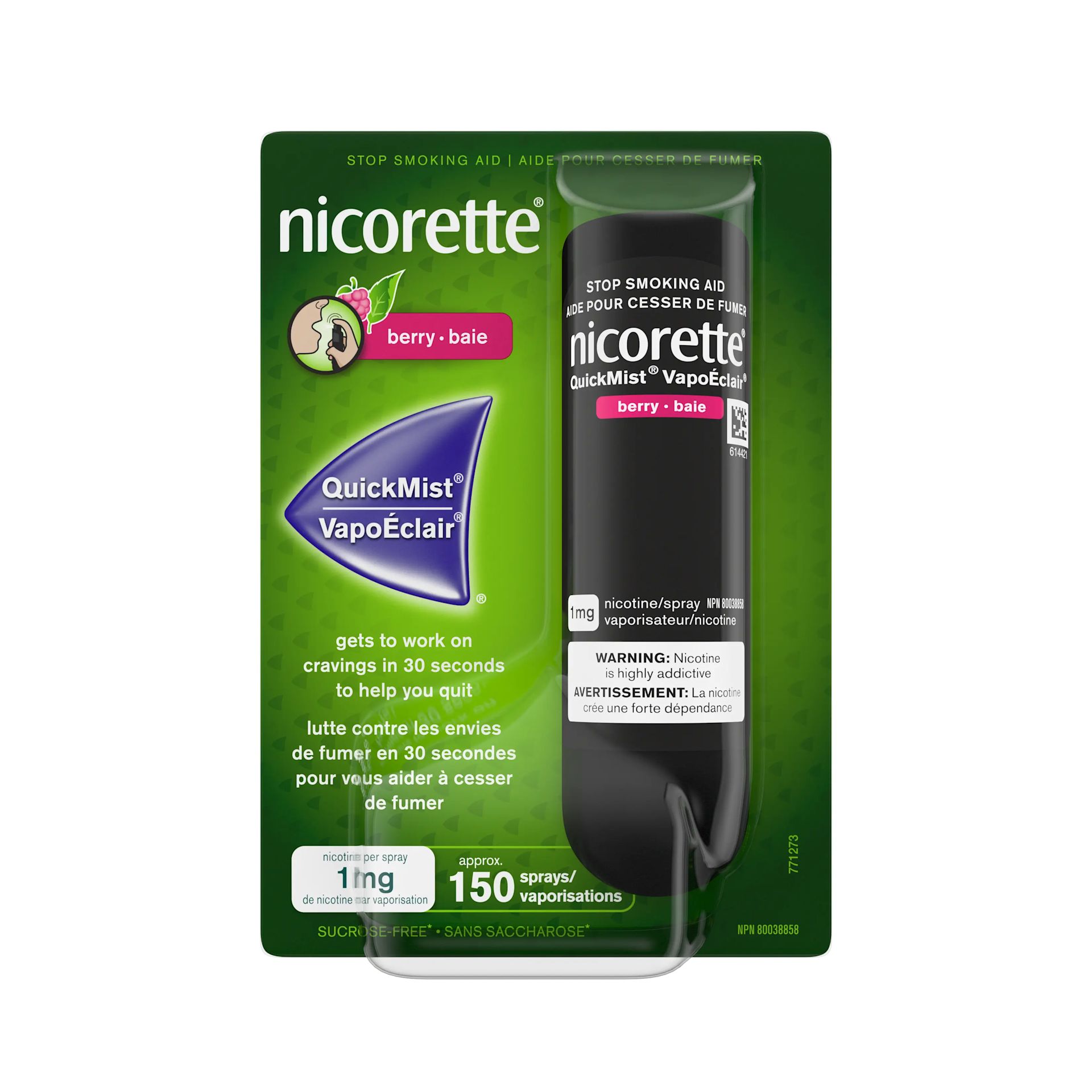 NICORETTE® QuickMist® Nicotine Spray, mild spearmint flavour