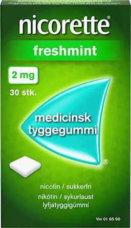 Nicorette whitemint tyggegummi 30 stk. pakke