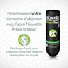 Vaporisateur buccal à la nicotine Nicorette VapoÉclair avec instructions pour télécharger l’appli SmartTrack sur le téléphone