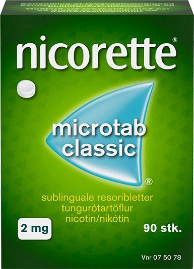 Nicorette microtab opløses under tungen 