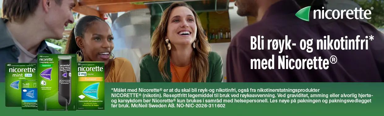 Bli røyk- og nikotinfri* med Nicorette®