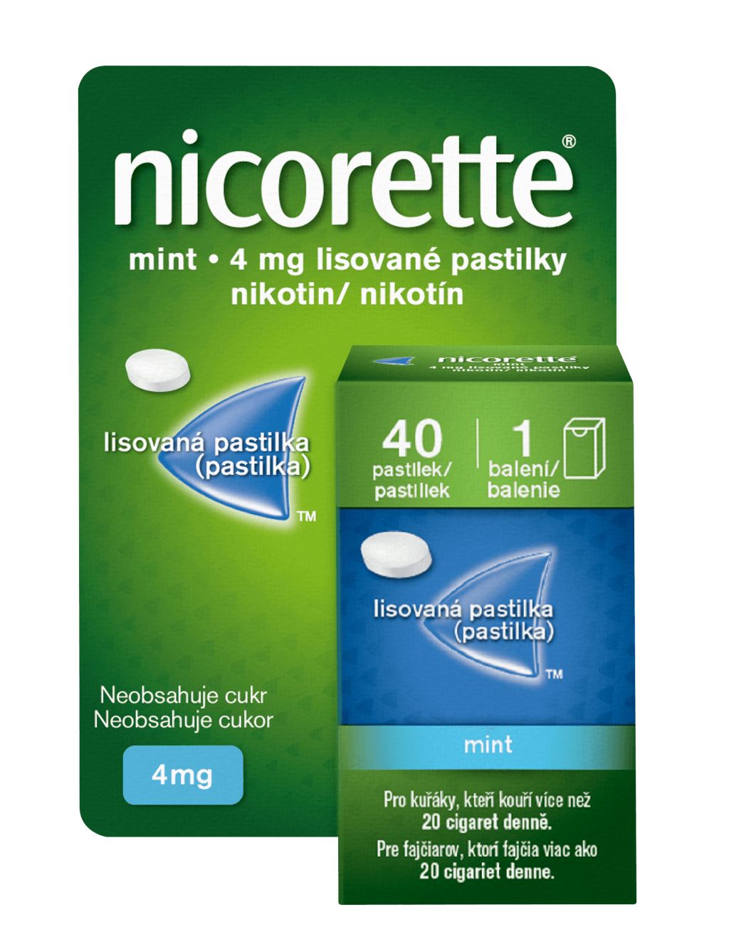 Lisované pastilky Nicorette® Mint 4 mg
