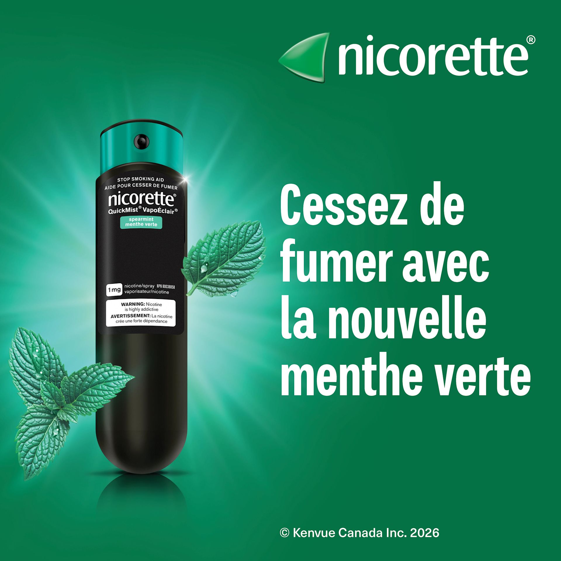 CA Nicorette 062600630223 062600630230 QuickMist Spearmint AFT FR 2 JPG