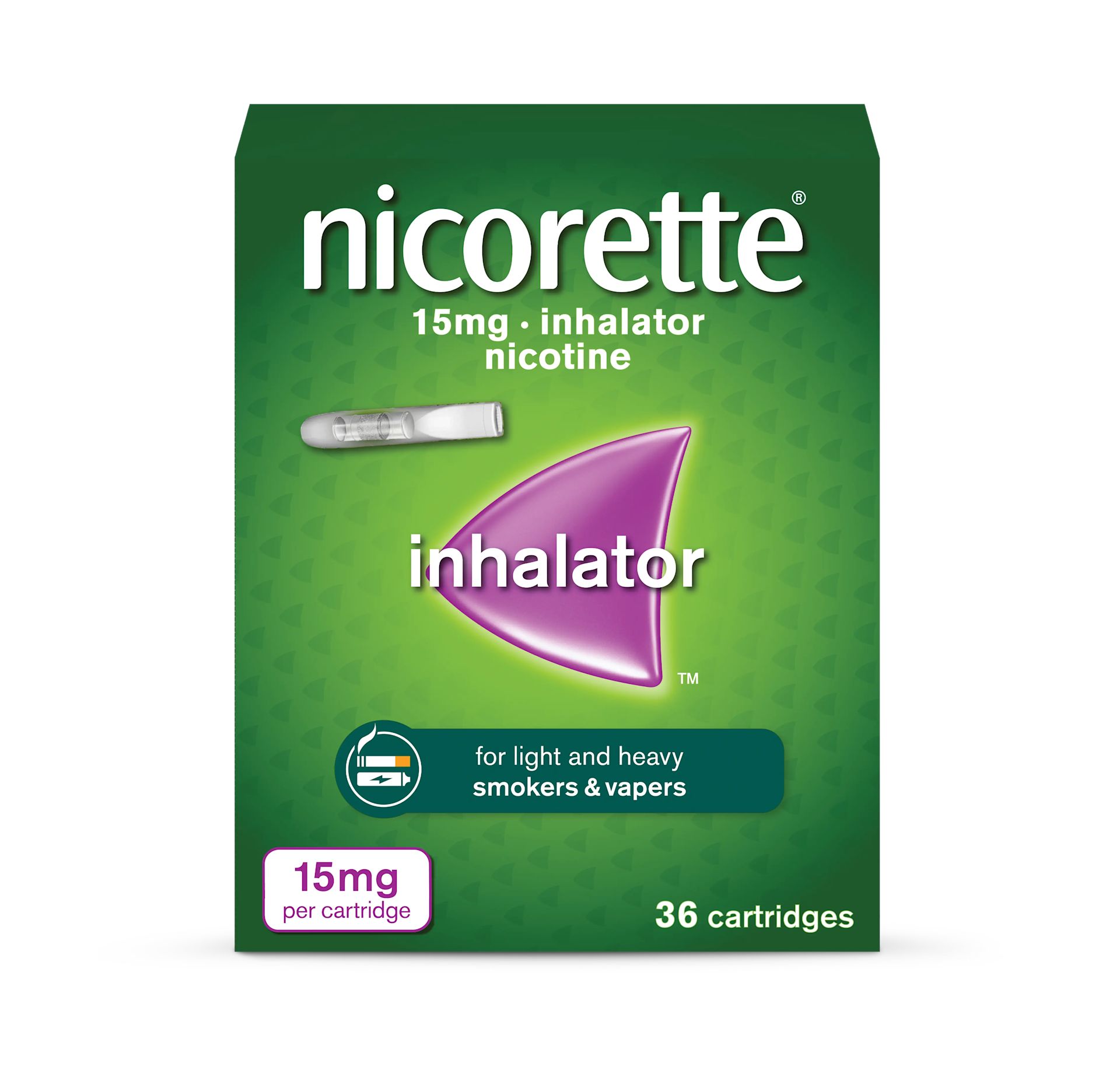 Nicorette Inhalator 15mg 36 Cartridges